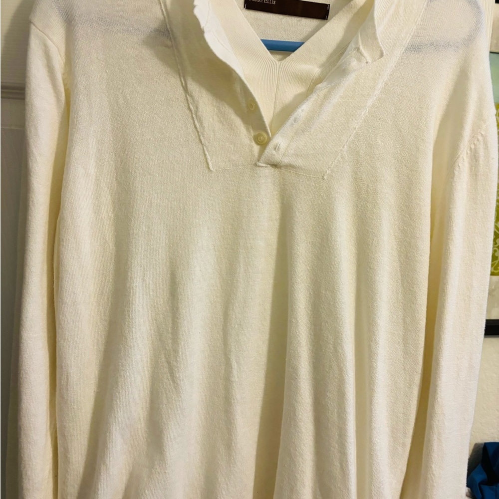Perry Ellis sweater linen/coton
